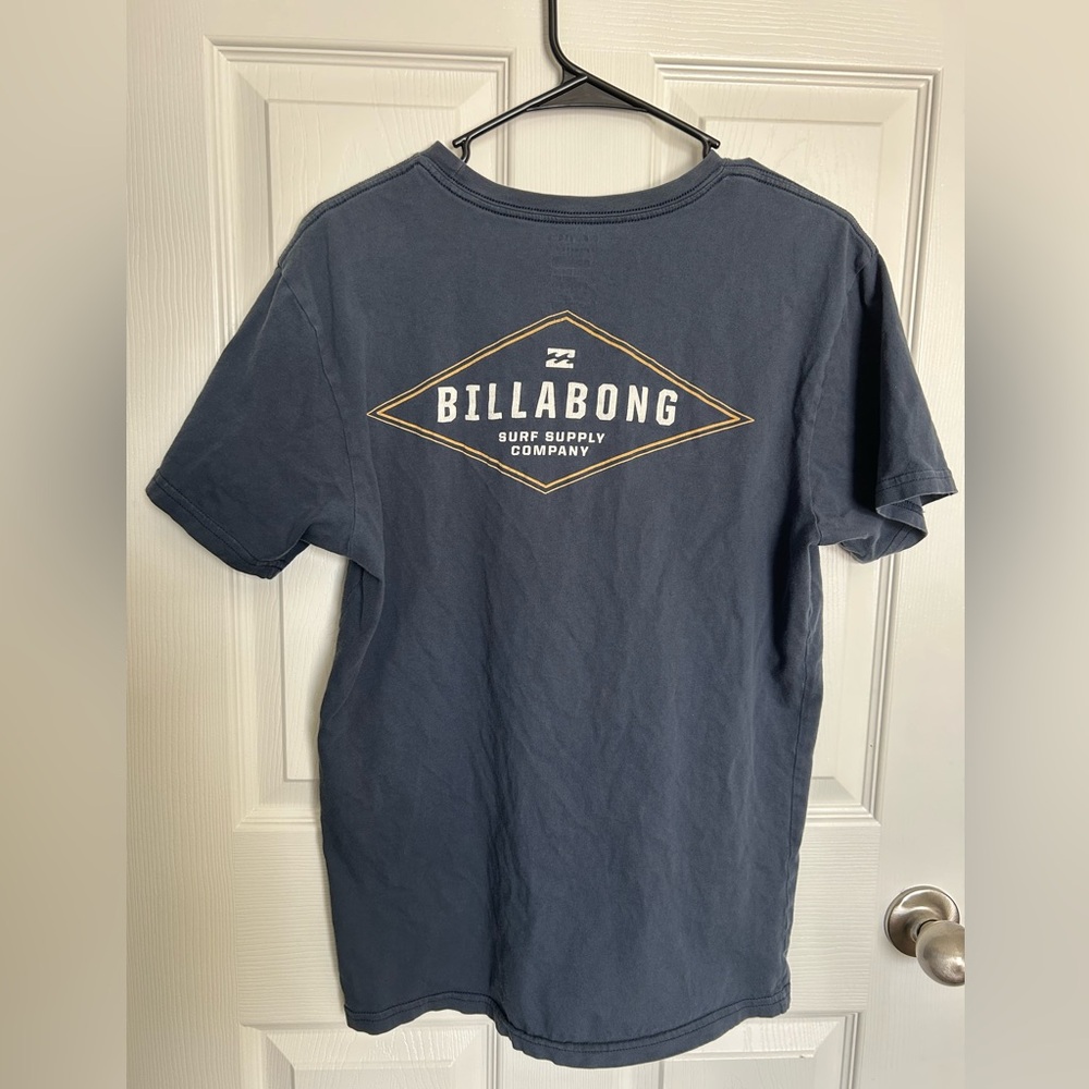 Billabong Tee Shirt, Men’s, Navy, Size M, Faded, Worn